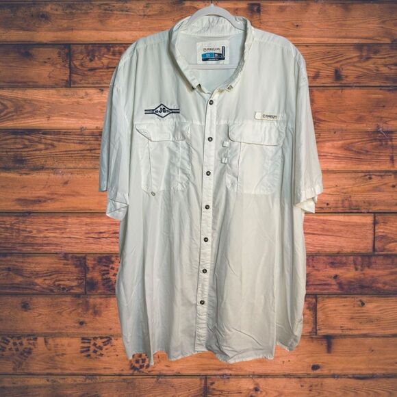 5 for $25🔥Magellan White Short Sleeve Button Front Shirt 4XL - Picture 1 of 7